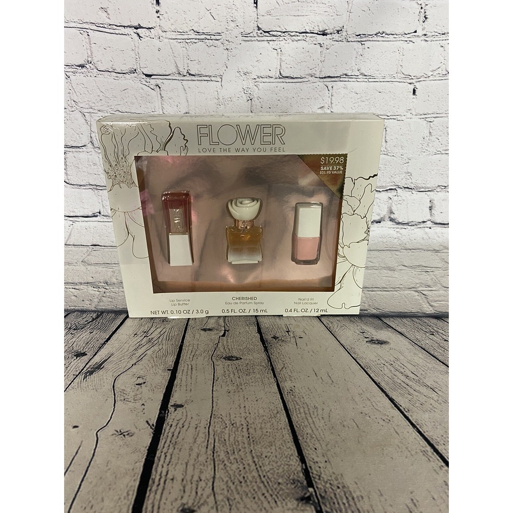Flower Love The Way You Feel NIB 15ml Cherished Perfume Lip Butter Nail Lacquer